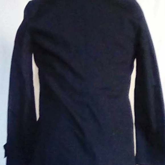 Small Banana Republic Spring Lightweight Navy Peacoat Yellow Lining $175 - Picture 2 of 3